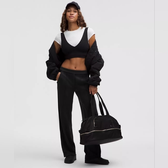 Lululemon Black Womens Athletic Pocket Straight Leg Pants - Picture 1 of 14